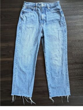 Madewell Curvy Perfect Vintage Straight Jeans 100% Cotton Size 28